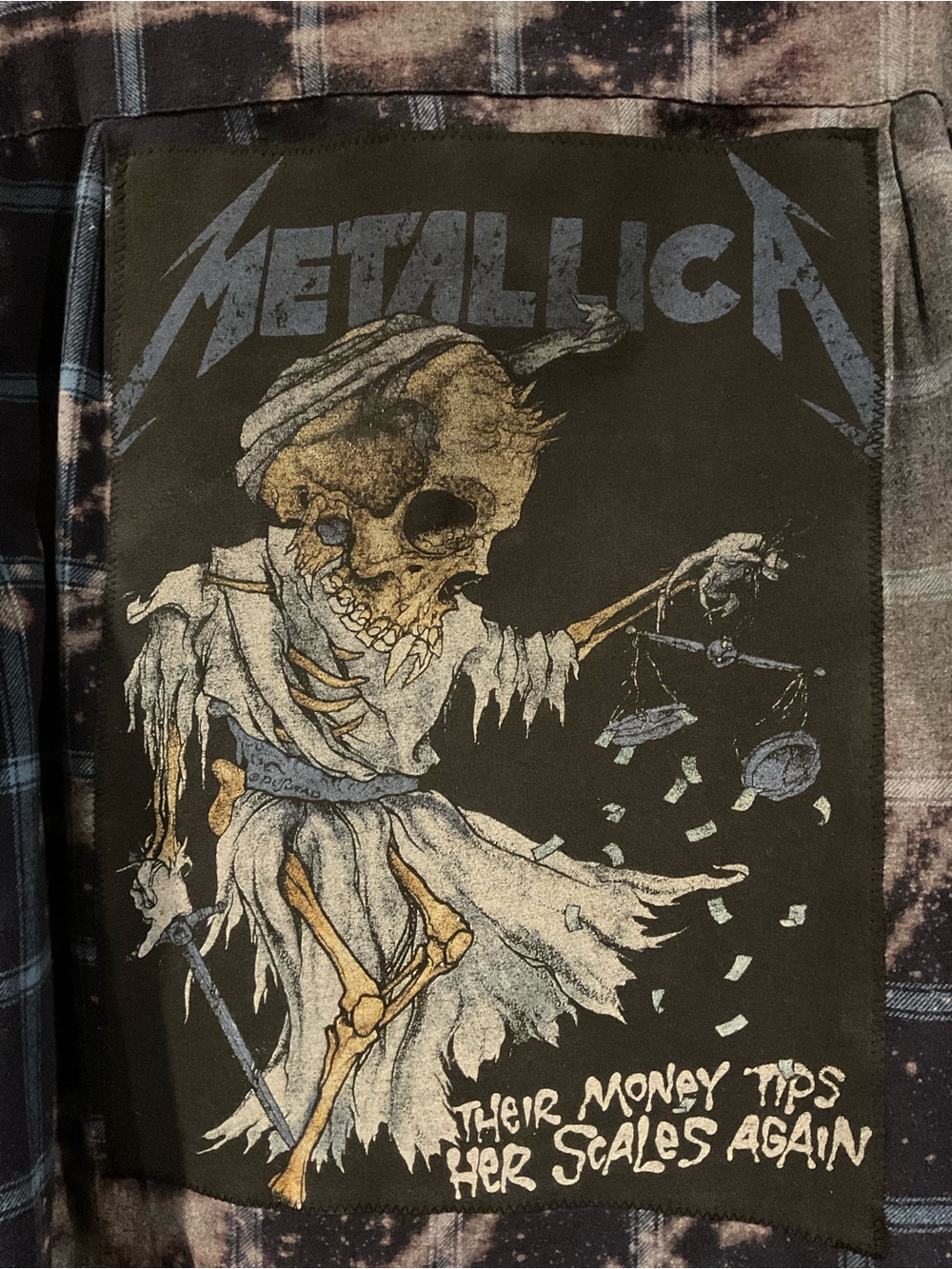 CUSTOM METALLICA Distressed Flannel Shirt Rare & Concert Ready
MENS size LARGE - Picture 2 of 7